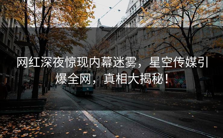 网红深夜惊现内幕迷雾，星空传媒引爆全网，真相大揭秘！