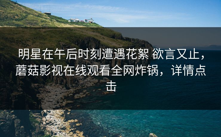 明星在午后时刻遭遇花絮 欲言又止，蘑菇影视在线观看全网炸锅，详情点击